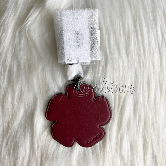 NWT Coach Tea Rose Bag Charm - Picture 2 of 3